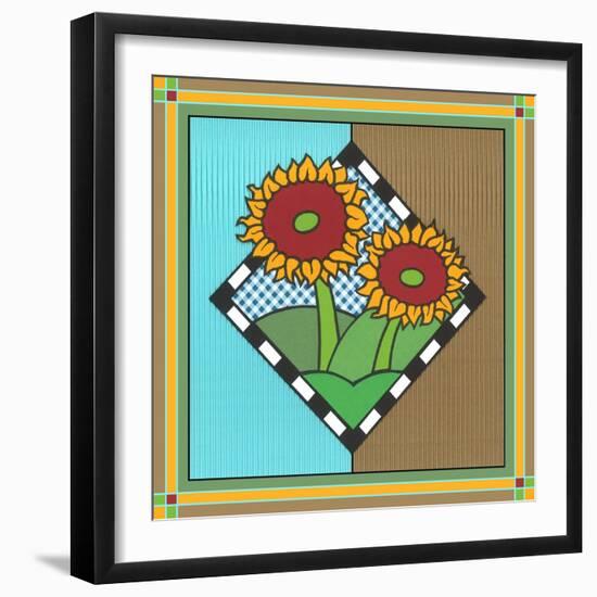 Sunflowers 1-Denny Driver-Framed Giclee Print