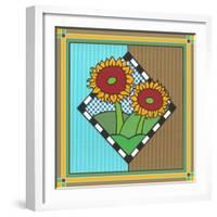 Sunflowers 1-Denny Driver-Framed Giclee Print