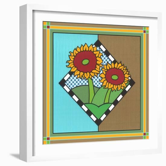 Sunflowers 1-Denny Driver-Framed Giclee Print