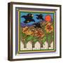 Sunflowers 3 with Kernel and Friends-Denny Driver-Framed Giclee Print