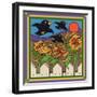 Sunflowers 3 with Kernel and Friends-Denny Driver-Framed Giclee Print