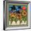 Sunflowers 3 with Kernel and Friends-Denny Driver-Framed Giclee Print