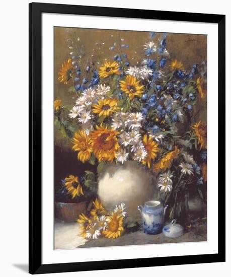 Sunflowers and Daisies-Frank Janca-Framed Giclee Print