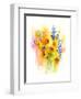 Sunflowers and Delphinium, 2016-John Keeling-Framed Giclee Print