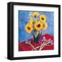 Sunflowers and Irises-Edward Noott-Framed Art Print