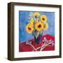 Sunflowers and Irises-Edward Noott-Framed Art Print