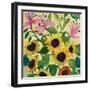 Sunflowers and Pink Lilies-Kim Parker-Framed Premium Giclee Print