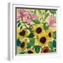 Sunflowers and Pink Lilies-Kim Parker-Framed Giclee Print