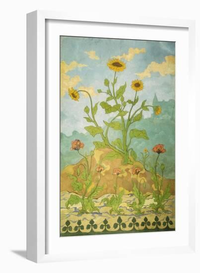 Sunflowers and Poppies-Paul Ranson-Framed Giclee Print