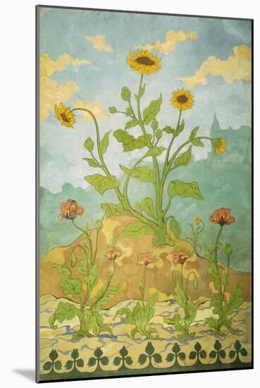 Sunflowers and Poppies-Paul Ranson-Mounted Giclee Print