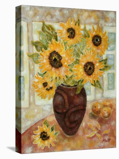 Sunflowers and Satsumas-Lorraine Platt-Stretched Canvas