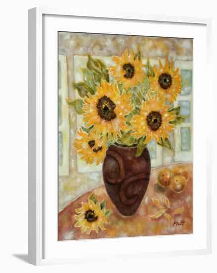 Sunflowers and Satsumas-Lorraine Platt-Framed Giclee Print