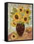 Sunflowers and Satsumas-Lorraine Platt-Framed Stretched Canvas
