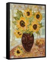 Sunflowers and Satsumas-Lorraine Platt-Framed Stretched Canvas