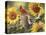 Sunflowers and Songbirds-William Vanderdasson-Stretched Canvas