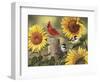 Sunflowers and Songbirds-William Vanderdasson-Framed Giclee Print