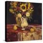 Sunflowers and Wine-Allayn Stevens-Stretched Canvas