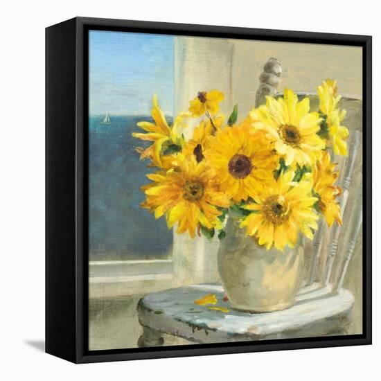 Sunflowers by the Sea Crop Light-Danhui Nai-Framed Stretched Canvas