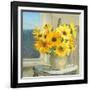 Sunflowers by the Sea Crop Light-Danhui Nai-Framed Art Print