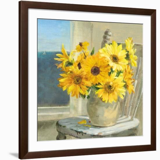 Sunflowers by the Sea Crop Light-Danhui Nai-Framed Art Print