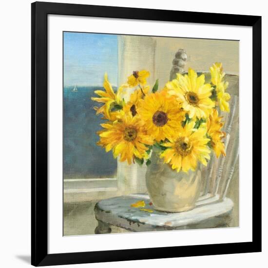 Sunflowers by the Sea Crop Light-Danhui Nai-Framed Art Print