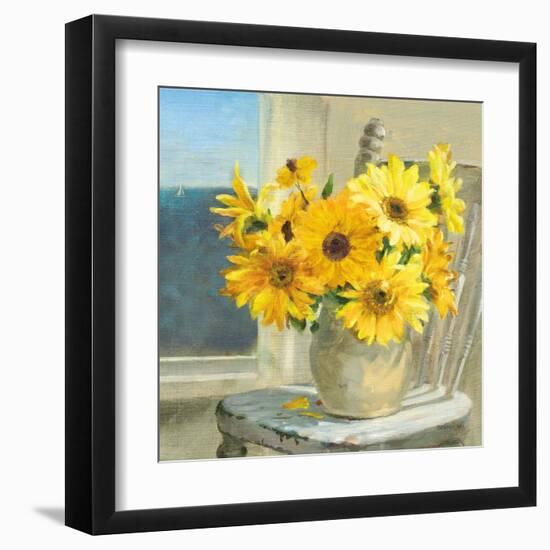 Sunflowers by the Sea Crop Light-Danhui Nai-Framed Art Print