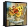 Sunflowers by the Sea Crop-Danhui Nai-Framed Stretched Canvas