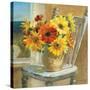 Sunflowers by the Sea Crop-Danhui Nai-Stretched Canvas