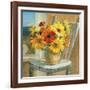 Sunflowers by the Sea Crop-Danhui Nai-Framed Art Print