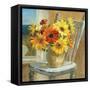 Sunflowers by the Sea Crop-Danhui Nai-Framed Stretched Canvas