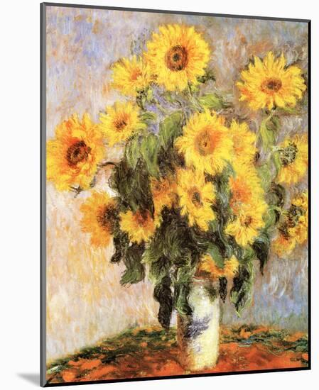 Sunflowers, c.1881-Claude Monet-Mounted Art Print