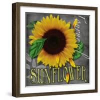 Sunflowers Chalkboard-Asmaa’ Murad-Framed Giclee Print