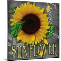 Sunflowers Chalkboard-Asmaa’ Murad-Mounted Giclee Print