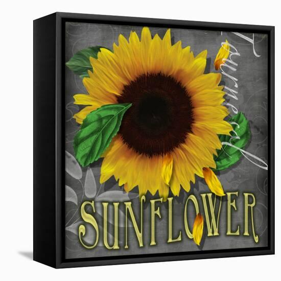 Sunflowers Chalkboard-Asmaa’ Murad-Framed Stretched Canvas