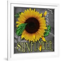 Sunflowers Chalkboard-Asmaa’ Murad-Framed Giclee Print