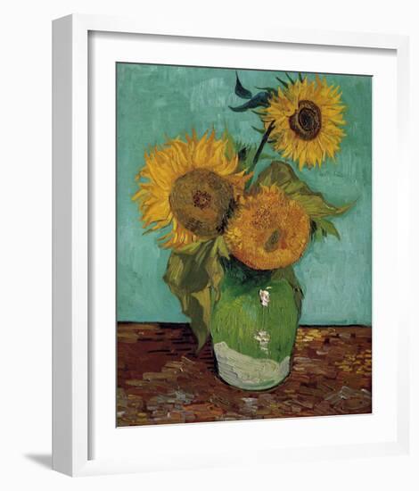 Sunflowers, First Version-Vincent van Gogh-Framed Art Print