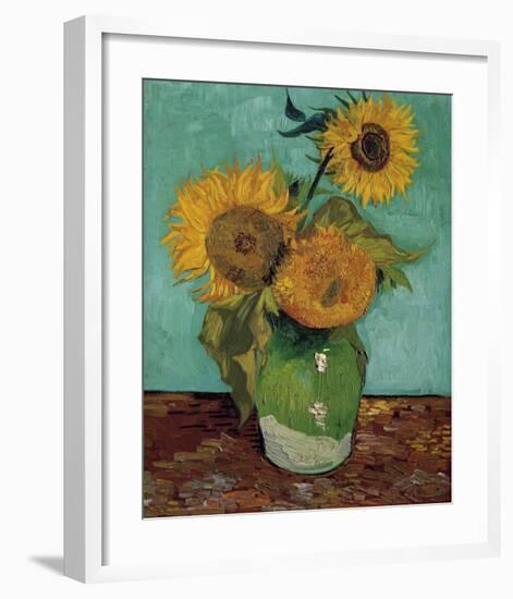 Sunflowers, First Version-Vincent van Gogh-Framed Art Print