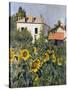 Sunflowers, Garden at Petit Gennevilliers, ca 1885-null-Stretched Canvas