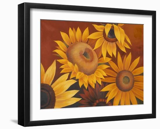 Sunflowers I-Vivien Rhyan-Framed Art Print
