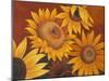 Sunflowers I-Vivien Rhyan-Mounted Art Print