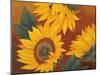 Sunflowers II-Vivien Rhyan-Mounted Premium Giclee Print