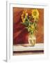 Sunflowers in a Glass Bowl-Helen J. Vaughn-Framed Giclee Print