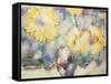 Sunflowers in a Vase (W/C)-Christian Rohlfs-Framed Stretched Canvas