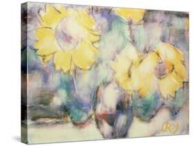 Sunflowers in a Vase (W/C)-Christian Rohlfs-Stretched Canvas