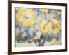 Sunflowers in a Vase (W/C)-Christian Rohlfs-Framed Giclee Print