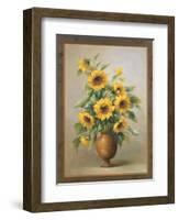 Sunflowers in Bronze I-Welby-Framed Art Print