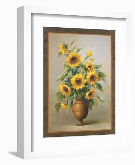 Sunflowers in Bronze I-Welby-Framed Art Print