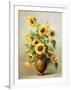 Sunflowers in Bronze II-Welby-Framed Art Print