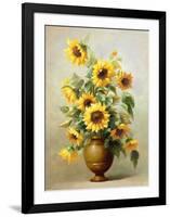 Sunflowers in Bronze II-Welby-Framed Art Print