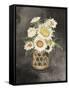Sunflowers in Rattan Black Crop-Julia Purinton-Framed Stretched Canvas
